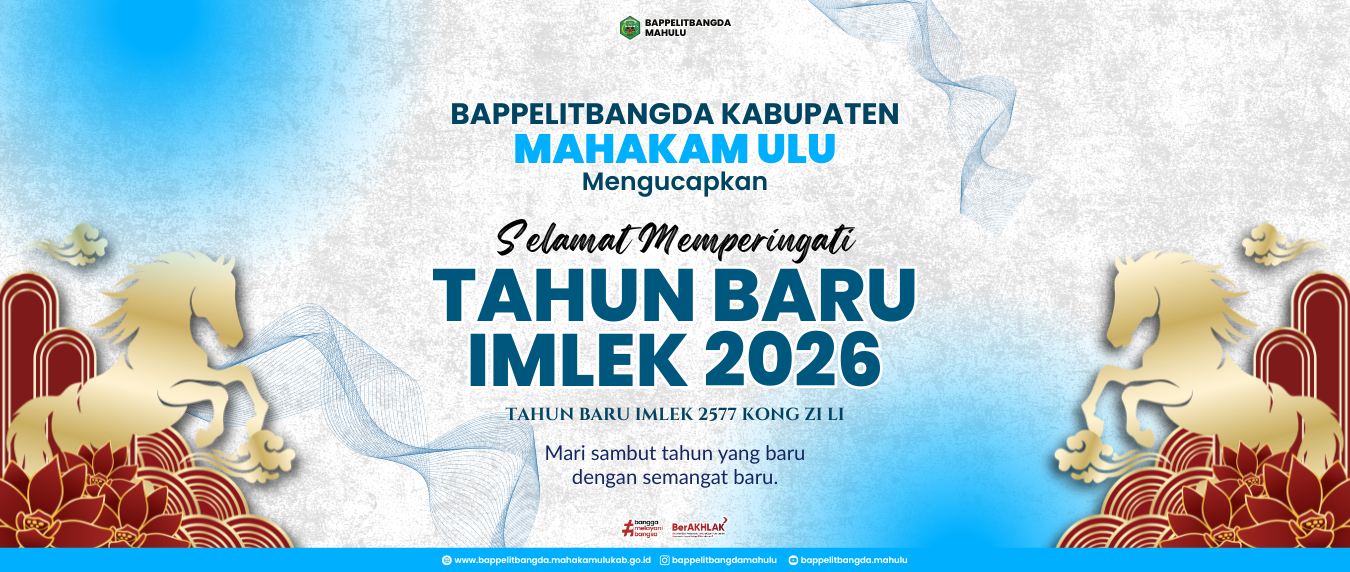 Landscape of Mahakam Ulu with mountains, river, and lush green forest under blue sky